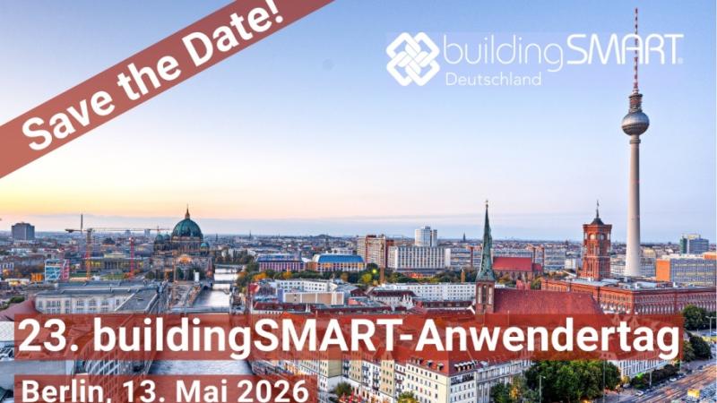 23. buildingSMART-Anwendertag am 13. Mai 2026 in Berlin